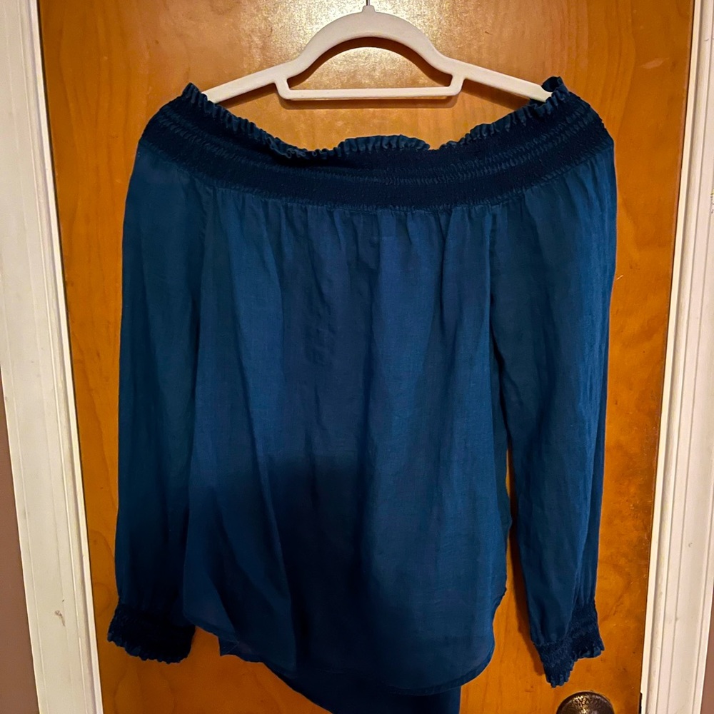 Michael Kors Blue long Sleeve Blouse